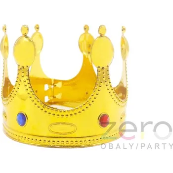Karnevalová maska Koruna (tiára) pro krále s kameny - zlatá