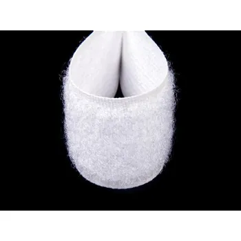 Zip Suchý zip 30mm bílý, metráž, smyčky