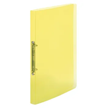 Desky A4 kroužkové průsvitné - 2 - kroužek / žlutá
