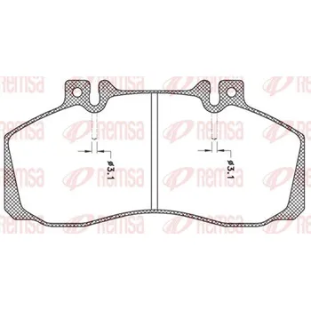 Brzdová destička Sada brzdových destiček, kotoučová brzda REMSA JCA 245.00