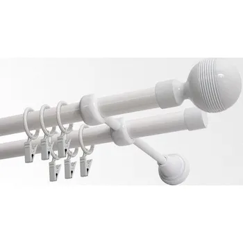 Garnýž kovová 440 cm dvouřadá - dvojitá 19 Gabi bílá