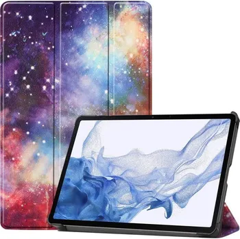 Pouzdro na tablet Patte chytré PU kožené pouzdro na tablet Samsung Galaxy Tab S8 - vesmír