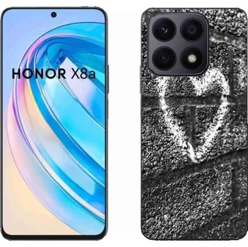 Pouzdro na mobilní telefon Gelový kryt mmCase na mobil Honor X8a - srdce na zdi