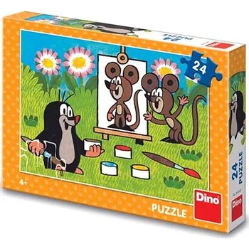 Puzzle Dino Krtek malířem