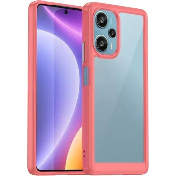 Pouzdro na mobilní telefon Gelový obal s pevnými zády na Xiaomi Poco F5 - červený