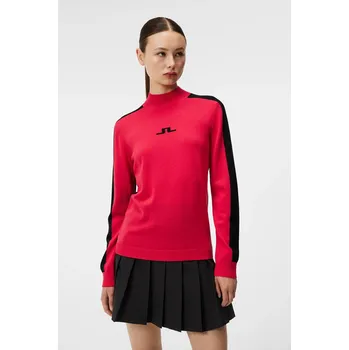 Dámský svetr J.Lindeberg W svetr Adeline - růžovo černý: Dámské XL