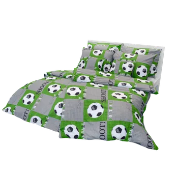 Povlečení Stanex Fotbal LS184 140 x 200, 70 x 90 cm nitěné knoflíky