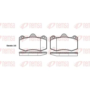 Brzdová destička Sada brzdových destiček, kotoučová brzda REMSA 1404.00