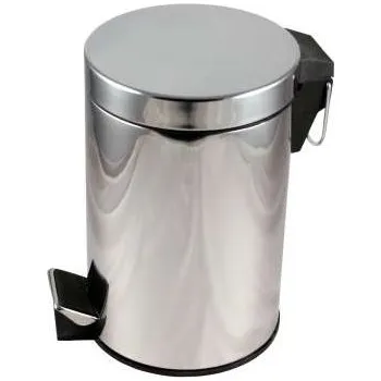 Odpadkový koš Odpadkový koš - nášlapný, chromový, 5l