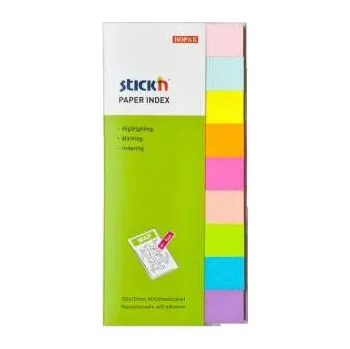 Doplněk ke knize Samolepící záložky Stick'n by Hopax - 50 x 12 mm, 9 x 50 lístků, neonový mix