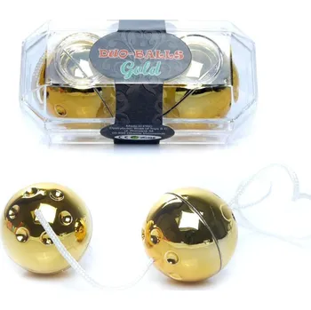 Úžasné gejšovské venušiny kuličky Duo-Balls Gold (Kuličky poskytují obrovské potěšení a plní zdravotní funkce. Uvnitř jsou umístěny ocelové kuličky, které způsobují intenzivní potěšení třesem při pohybu. Procvičené pánevní svaly mohou přinést větší rozkoš