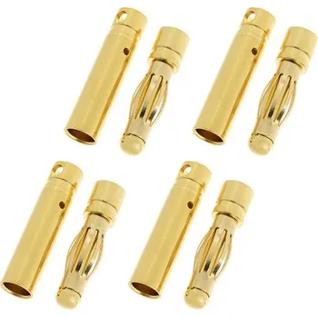 RC náhradní díl Revtec Konektor zlacený 4.0mm dlouhý (4 páry)