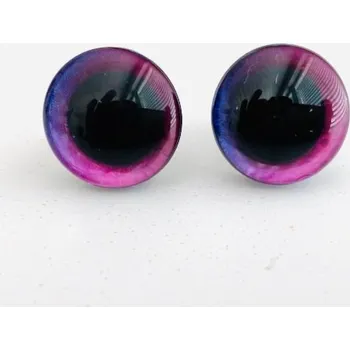 Bezpečnostní oči 18mm duhové fialovorůžové 2ks (2ks, 18mm)