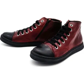 Dámská zdravotní obuv Dámská kožená obuv 5705-00210 CHACAL vínová Barva: vínová, Velikost: 36