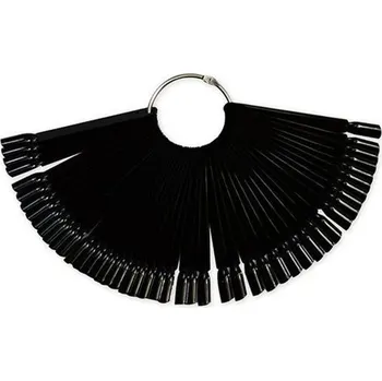 Umělé nehty Vzorník černý - Mandle s kroužkem 50 ks