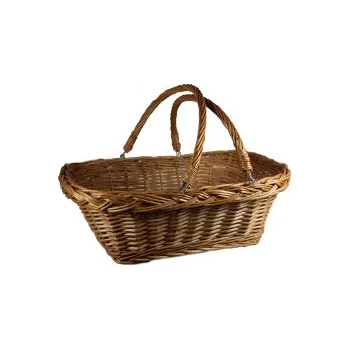 Košík nákupní s ručkou - proutěný přírodní
