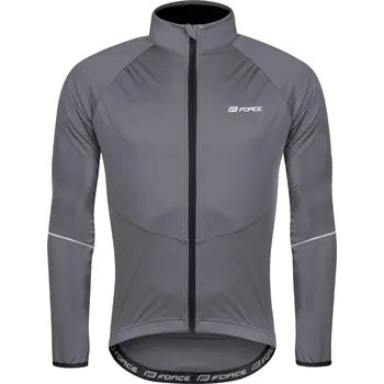 Cyklistická bunda Bunda FORCE ARROW softshell, šedá Velikost: XS