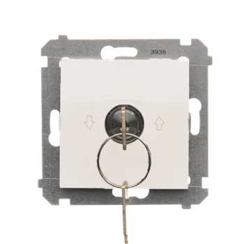 vypínač SIMON 54 DWZK.01/11 Spínač jednopólový žaluziový na klíč, (strojek s krytem)3-polohový "I-0-II" (str