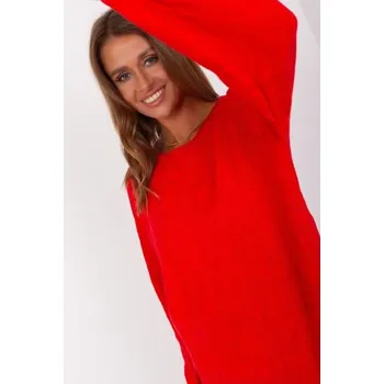 Dámský svetr Wool Fashion Italia Dámský svetr s dlouhým rukávem ARRA červený