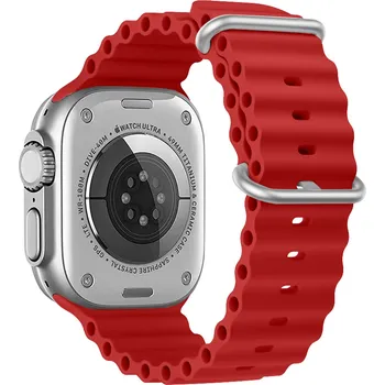 Příslušenství k chytrým hodinkám Vroubkovaný řemínek s přezkou pro Apple Watch 38/40/41/42(S10)mm Barevná varianta: Červený