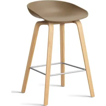 Barová židle HAY Barová stolička AAS 32 Low Lacquered Oak Veneer, clay