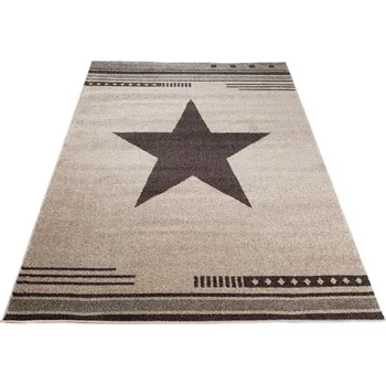 Koberec Kusový koberec MAROKO - hvězda - béžový Rozměr koberce: 140x190 cm