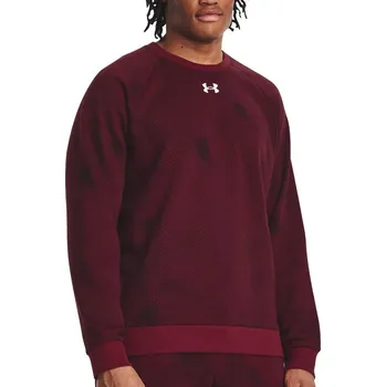 Pánské oblečení Mikina Under Armour UA Rival Fleece Printed Crew-MRN 1379756-600 Velikost M
