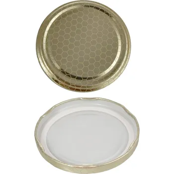 Víčko na zavařovací sklenici Víčko T.O. 82 Paster - potisk plástev zlaté RTS MO