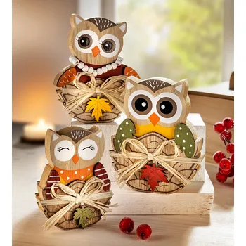 Weltbild Soví rodinka, sada 3 ks 840806 Dřevěné figurky