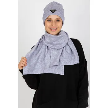Čepice Komplet - dámská čepice + šála 14047 barva lila