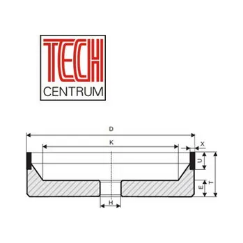 Brusný kotouč CBN kotouč 6A9 75x6/2x20 K100 B64 chladit ANO i NE pryskyřice