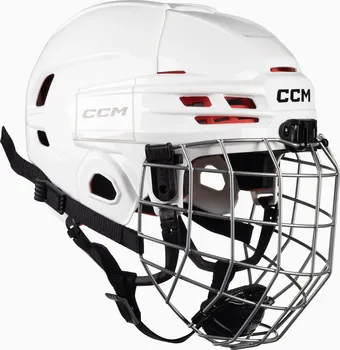 Hokejová helma CCM Tacks 70 Combo Junior HT70C-JR bílá uni