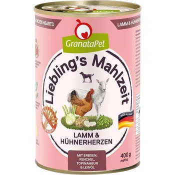 Krmivo pro psa GranataPet Liebling’s Mahlzeit jehněčí maso a kuřecí srdce 6X400g