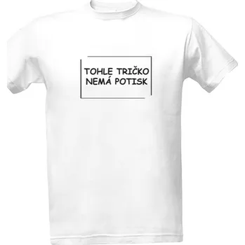 Pánská móda Tričko s potiskem tohle tričko nemá potisk pánské