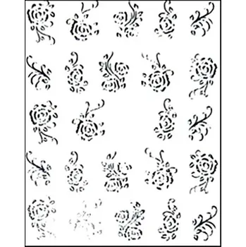 Umělé nehty Zdobení černé - Růže