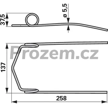 Pružina přihaněče pro Laverda, 245/5,5/145 mm, 300012449
