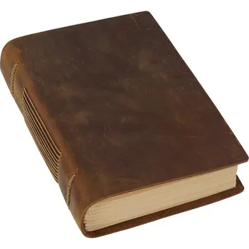 Zápisník Lifestyle Traditional zápisník z pravé kůže 19 x 14 cm čistý hnědý