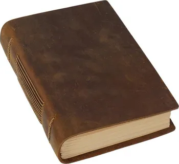 Zápisník Lifestyle Traditional zápisník z pravé kůže 19 x 14 cm čistý hnědý