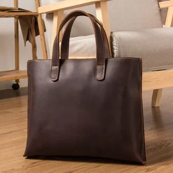 Kabelka Elegantní hladká shopper kabelka Barva (Varianta): tmavě hnědá