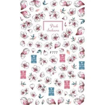 Umělé nehty Zdobení č.010 - Růžové květy (Pink Sakura)