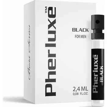 FEROMON pro muže PHERLUXE BLACK spray 2,4ml na večer (Dodá vám smyslnost, vášeň a kapku klasiky, které neodolá ani vaše vyvolená. Je to nekonvenční vize maskulinity. Levandule, ozvěna známé a uklidňující vůně mýdla na holení, je umocněna smyslností vanilk