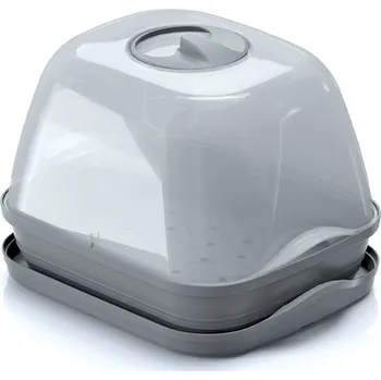 Skleník Prosperplast Sadbovač s polykarbonát. víkem RESPANA TABLE GREENHOUSE25,7 cm - barva: šedý kámen