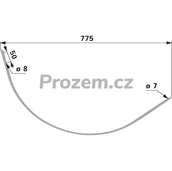 Opasek Kopírovací pásek pro standardní lišty, originál pro Claas, 775/7 mm, 6509000