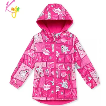 Dívčí bunda Dívčí šusťáková bunda Kugo KB2336 - tmavě růžová Barva: Tmavě růžová, Velikost: 104