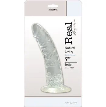 Dildo Realistický, želatinovy penis s přísavkou FALLO JELLY REAL RAPTURE CLEAR 20cm (Fantasticky přirozený nevibrační bezbarvý penis vyrobený z vysoce kvalitního želatinového materiálu, který nezpůsobuje podráždění - velmi měkký. Jeho tvar a provedení neuvěřite
