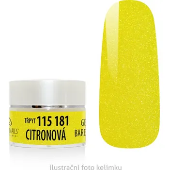 Umělé nehty UV/LED gel barevný - Citrónová třpyt 5g