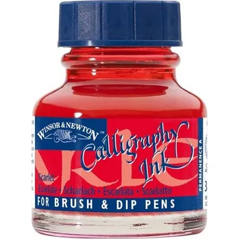 Kaligrafický inkoust WINSOR & NEWTON Calligraphy Ink, 30ml Scarlet