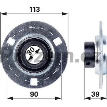 Upínací ložisko s přírubou kompletní pro Claas, 6104490