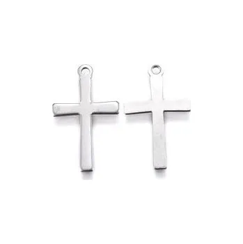 Přívěsek Přívěsek z nerezové oceli - křížek 20,5x12 mm