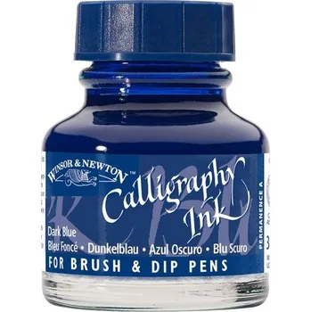 Kaligrafický inkoust WINSOR & NEWTON Calligraphy Ink, 30ml Dark Blue